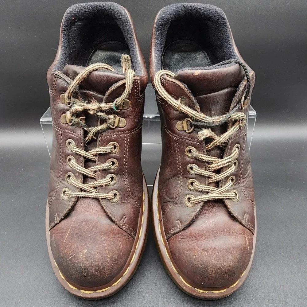 Dr. Martens 12 Brown 8312 Leather Oxford Grunge Gorpcore Punk Industrial Rugged
